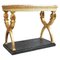 Swedish Console in Golden Wood and Marble Top, 1800 1