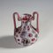 Millefiori Vase in Red and White Murrine from Fratelli Toso, 1920s 4