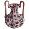 Millefiori Vase in Red and White Murrine from Fratelli Toso, 1920s 1