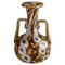 Vase Millefiori Marron et Blanc en Murano et Murrine de Fratelli Toso 1