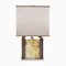 Large Hollywood Regency Style Brass and Chrome Table Lamp by Romeo Rega 1