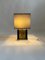 Large Hollywood Regency Style Brass and Chrome Table Lamp by Romeo Rega 10