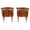 Late 20th Century French Louis Revival Walnut Side Tables, Set of 2 1