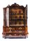 Antique 18th Century Dutch Marquetry Inlaid Walnut Display Cabinet or Vitrine 12