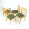 Czechoslovakian Blond Dining Chairs from Drevospoj, 1960s, Set of 4 1