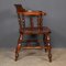 Antique Victorian Captains Chairs in Elm, 1870, Set of 5, Image 6