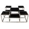 Vintage Italian Coffee Table in Chrome and Smoked Glass, 1970 1
