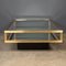 Table Basse Vitrine Miroir Antique en Laiton, Italie, 1970 5