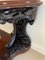 Grande Table Console Victorienne Antique en Acajou Sculpté avec Miroir 15