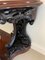 Large Antique Victorian Console Table in Carved Mahogany with Mirror Back 15
