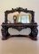 Large Antique Victorian Console Table in Carved Mahogany with Mirror Back 1