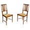 Chiavarine Chairs in Walnut with Straw Seat by Gaetano Descalzi, 1960s, Set of 6 2