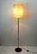 Mid-Century Height Adjustable Floor Lamp with Fiberglass Shade, Chrome Plating & Black Metal, 1960s, Image 6