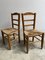 Mountain Chalet Chairs in Straw, France, 1960s, Set of 2 8