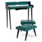 Mid-Century Italian Console with Stools, Set of 3, Image 1