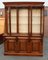Large Three Door Bookcase in Mahogany with Glazed Top, 1960s 1