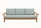 Light Green Oak Sofa, 1970s, Image 1