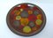 Vintage Mid-Century German Urania Ceramano Ceramic Wall Plate in Red-Orange, 1960s 2