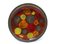 Piatto da parete vintage in ceramica Urania Ceramano rosso-arancione, Germania, anni '60, Immagine 1