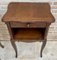 French Walnut Nightstands with One Drawer, 1940s, Set of 2 8