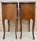 French Walnut Nightstands with One Drawer, 1940s, Set of 2, Image 5