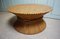 Round Coffee Table in Wheat Bamboo with Glass Top by McGuire, 1970 1