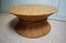 Round Coffee Table in Wheat Bamboo with Glass Top by McGuire, 1970, Image 1
