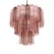 Fume’ and Pink “Tronchi” Murano Glass Chandelier from Murano 1