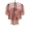 Lámpara de araña "Tronchi" de cristal de Murano en rosa de Murano, Imagen 1