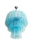 Lampadario "Tronchi" in vetro di Murano blu chiaro, Immagine 1