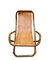 Chaise Longue Pliante en Bambou, Laiton et Cuir, Italie, 1960s 3