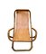 Italian Bamboo, Brass and Leather Folding Lounge Deck Chair, 1960s 3