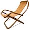 Italian Bamboo, Brass and Leather Folding Lounge Deck Chair, 1960s 1