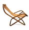 Italian Bamboo, Brass and Leather Folding Lounge Deck Chair, 1960s 2