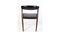 Rosewood Black Leather Dining Chairs, Set of 4, Image 7