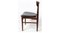 Danish Design Black Leather Rosewood Dining Table Chairs, Set of 6 6