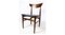 Danish Design Black Leather Rosewood Dining Table Chairs, Set of 6 3