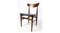 Danish Design Black Leather Rosewood Dining Table Chairs, Set of 6, Image 3