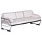 Bauhaus White Leather Tubular Chrome Sofa by Robert Slezák, 1930s 1