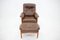 Swedish Leather Lounge Chair and Stool from Göte Möble, 1970s, Set of 2, Image 4