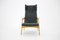 Oak Wing Chair in Bouclé Upholstery, Czechoslovakia, 1960s 4