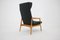 Oak Wing Chair in Bouclé Upholstery, Czechoslovakia, 1960s 6