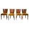 Art Deco H-214 Dining Chairs by Jindrich Halabala for UP Závody, 1930s, Set of 4 1