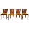 Art Deco H-214 Dining Chairs by Jindrich Halabala for UP Závody, 1930s, Set of 4, Image 1