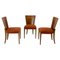 Art Deco H-214 Dining Chairs by Jindrich Halabala for UP Závody, Set of 3 1