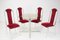 Kitchen Table and Chairs in Glass, Czechoslovakia, 1970s, Set of 5 2