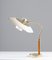 Mid-Century Swedish Model 600 Table Lamp in Brass, Glass and Wood from Boréns 2