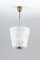 Swedish Modern Pendant Lamp in Brass and Glass from Böhlmarks, 1940s 3