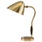 Mid-Century Swedish Table Lamp in Perforated Brass from Boréns, Image 1