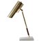 Mid-Century Swedish Table Lamp in Leather and Brass from Boréns 1